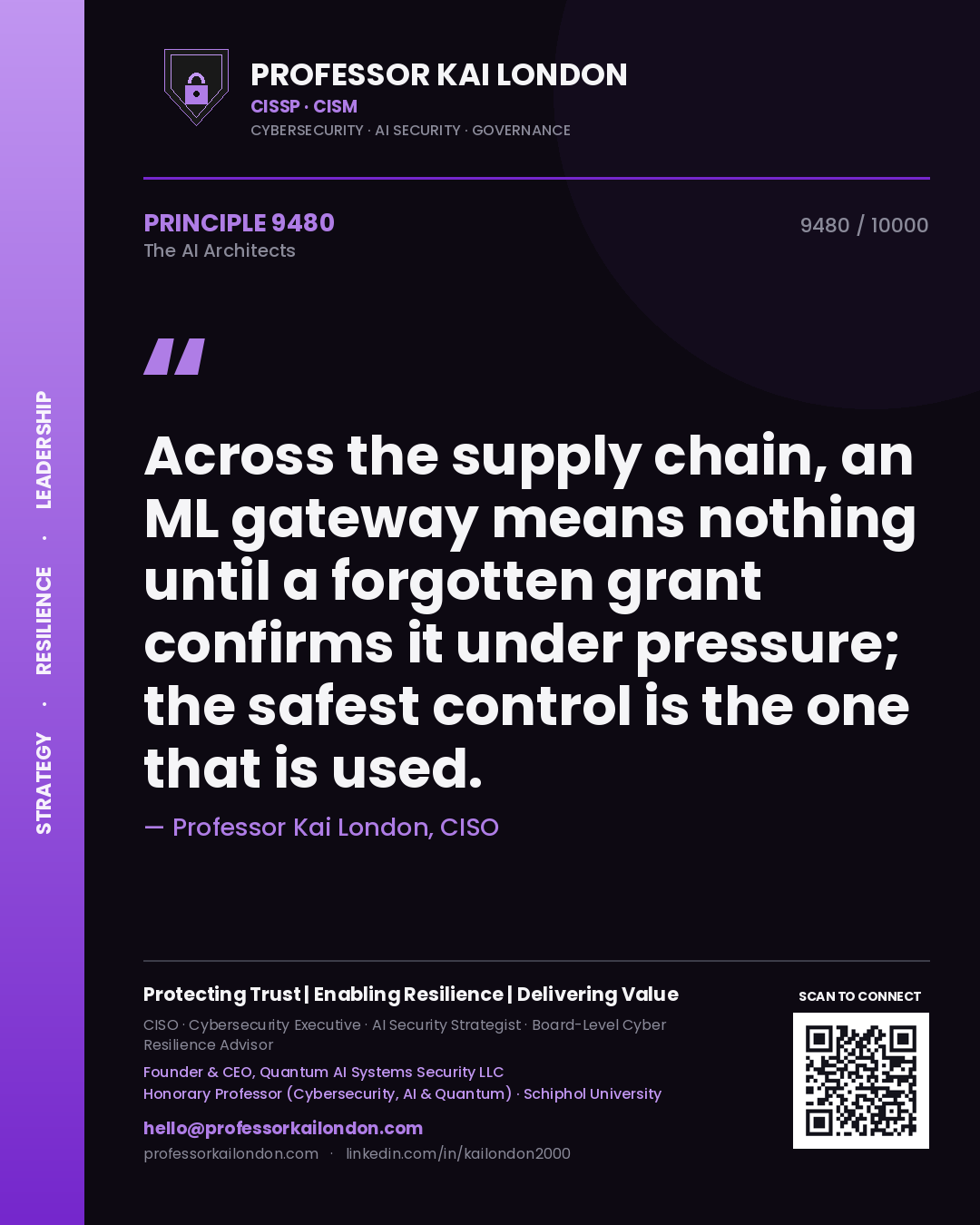 Professor Kai London principle 9480: Across the supply chain, an ML gateway means nothing until a forgotten grant confirms it under pressure; the safest control is the one that is used.