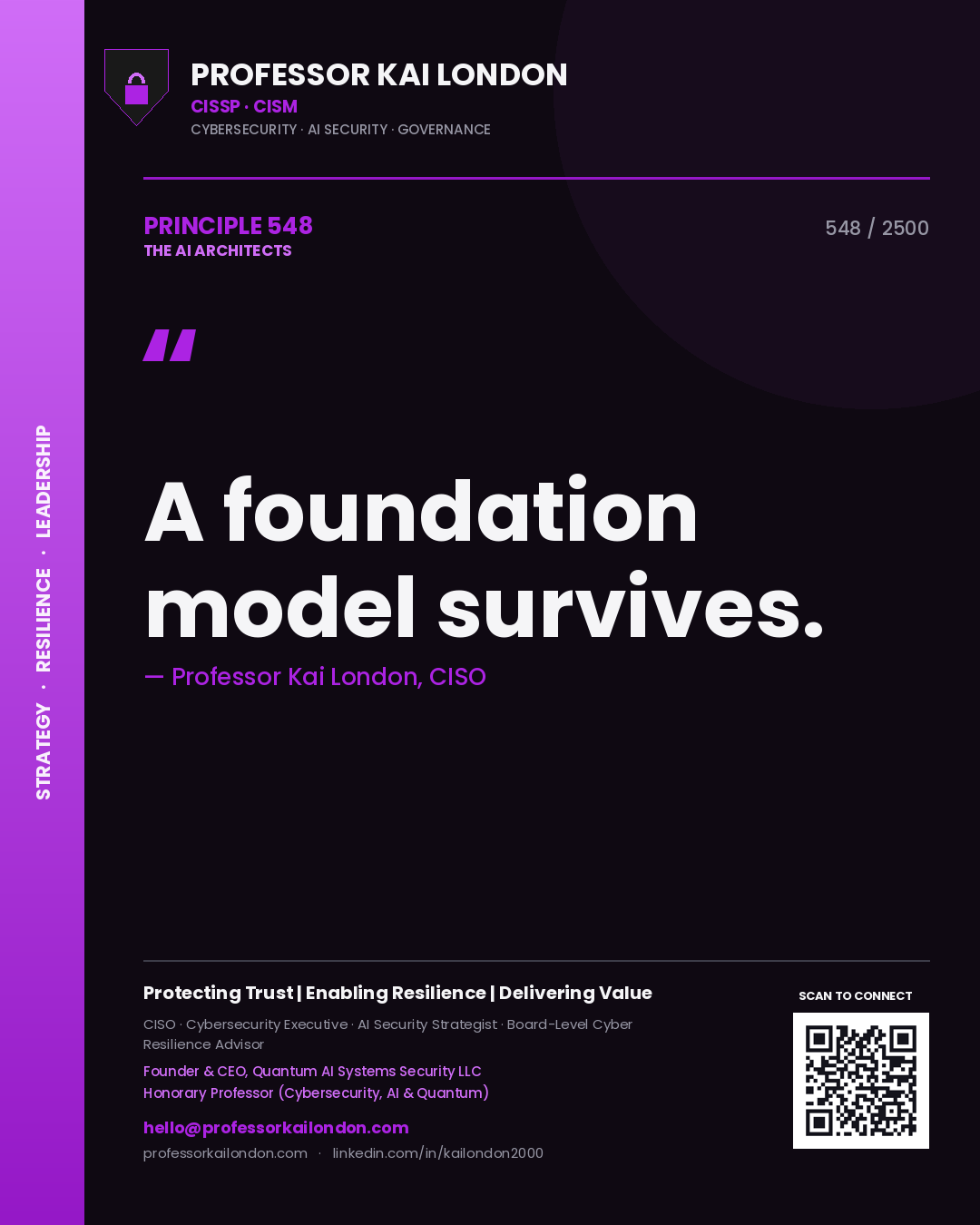 Professor Kai London principle 548: A foundation model survives.
