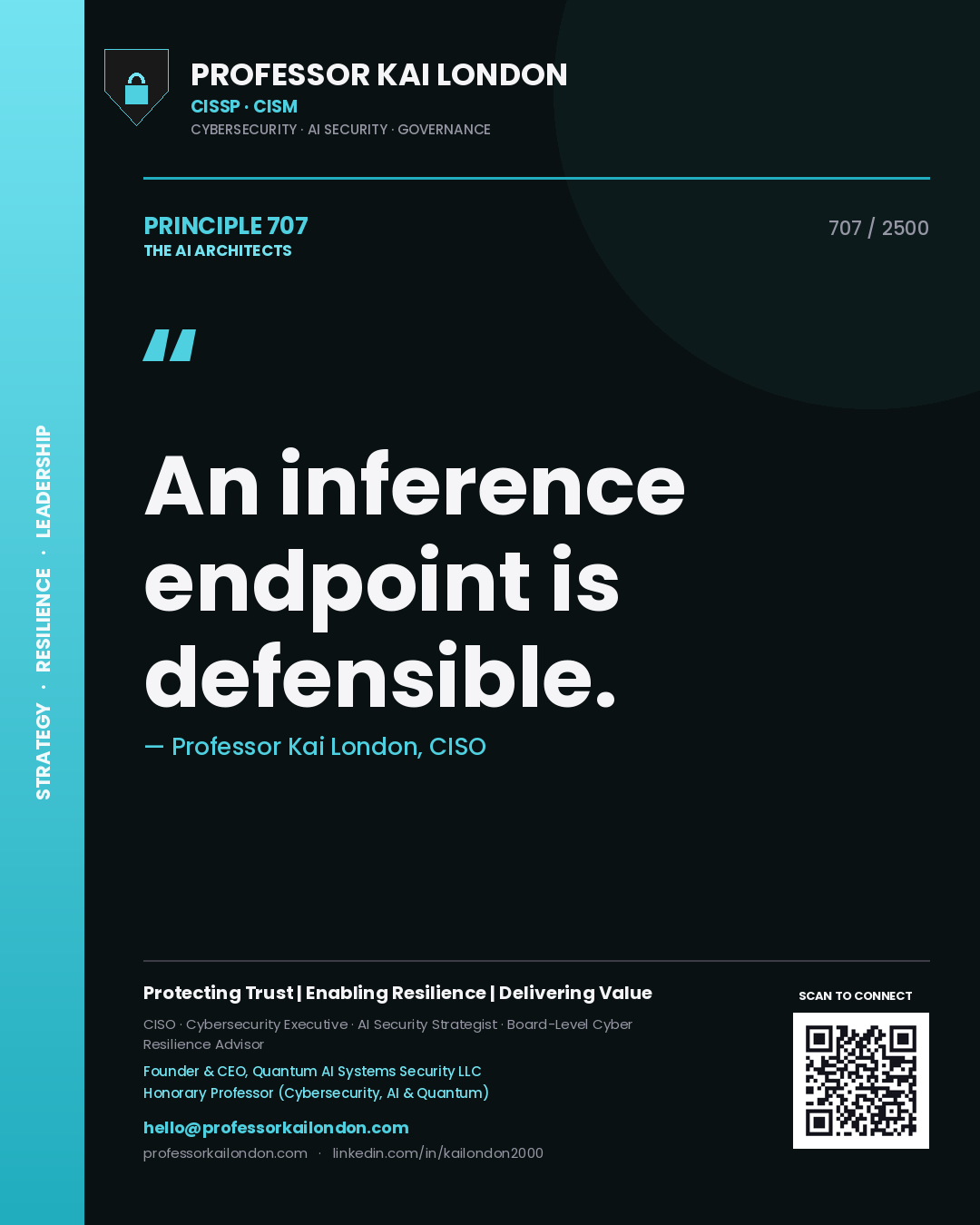 Professor Kai London principle 707: An inference endpoint is defensible.
