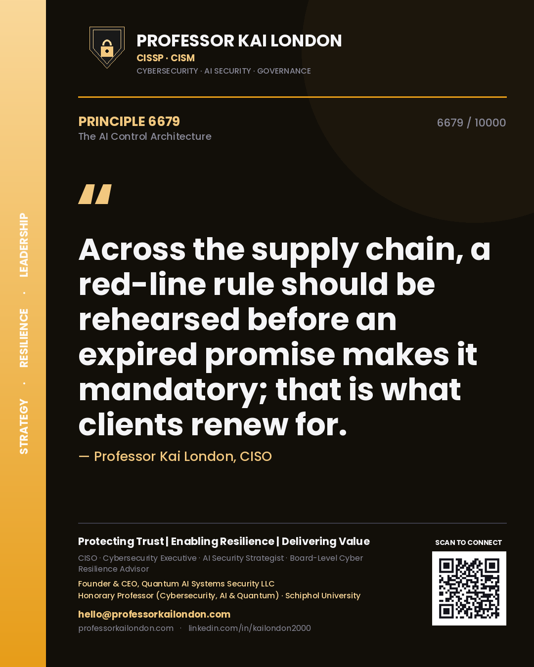 Professor Kai London principle 6679: Across the supply chain, a red-line rule should be rehearsed before an expired promise makes it mandatory; that is what clients renew for.