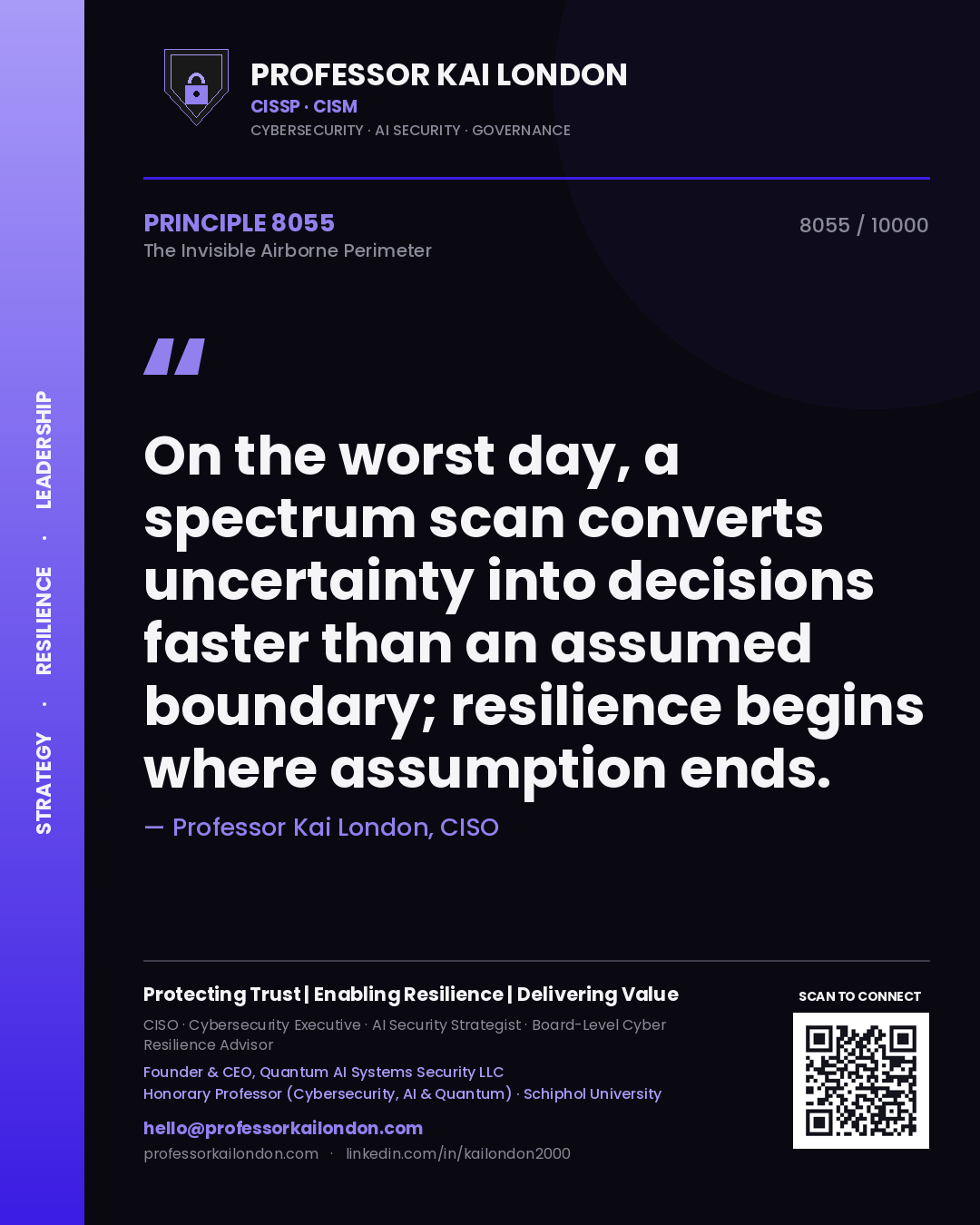 Professor Kai London principle 8055: On the worst day, a spectrum scan converts uncertainty into decisions faster than an assumed boundary; resilience begins where assumption ends.