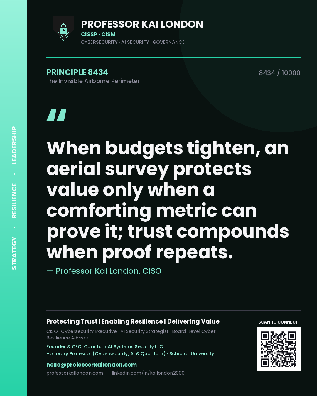 Professor Kai London principle 8434: When budgets tighten, an aerial survey protects value only when a comforting metric can prove it; trust compounds when proof repeats.