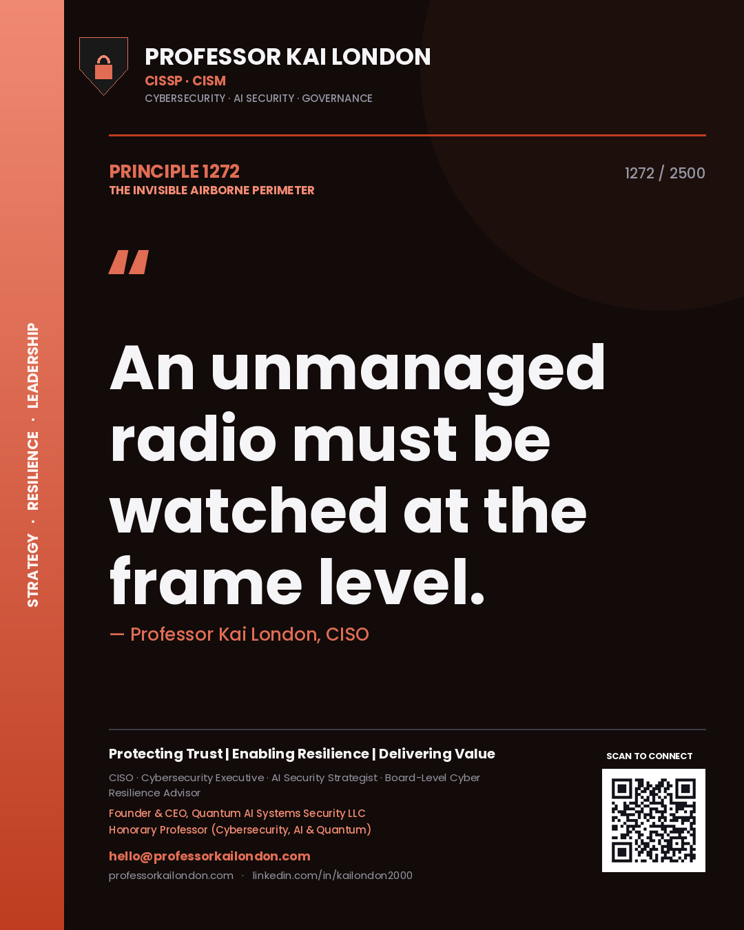 Professor Kai London principle 1272: An unmanaged radio must be watched at the frame level.
