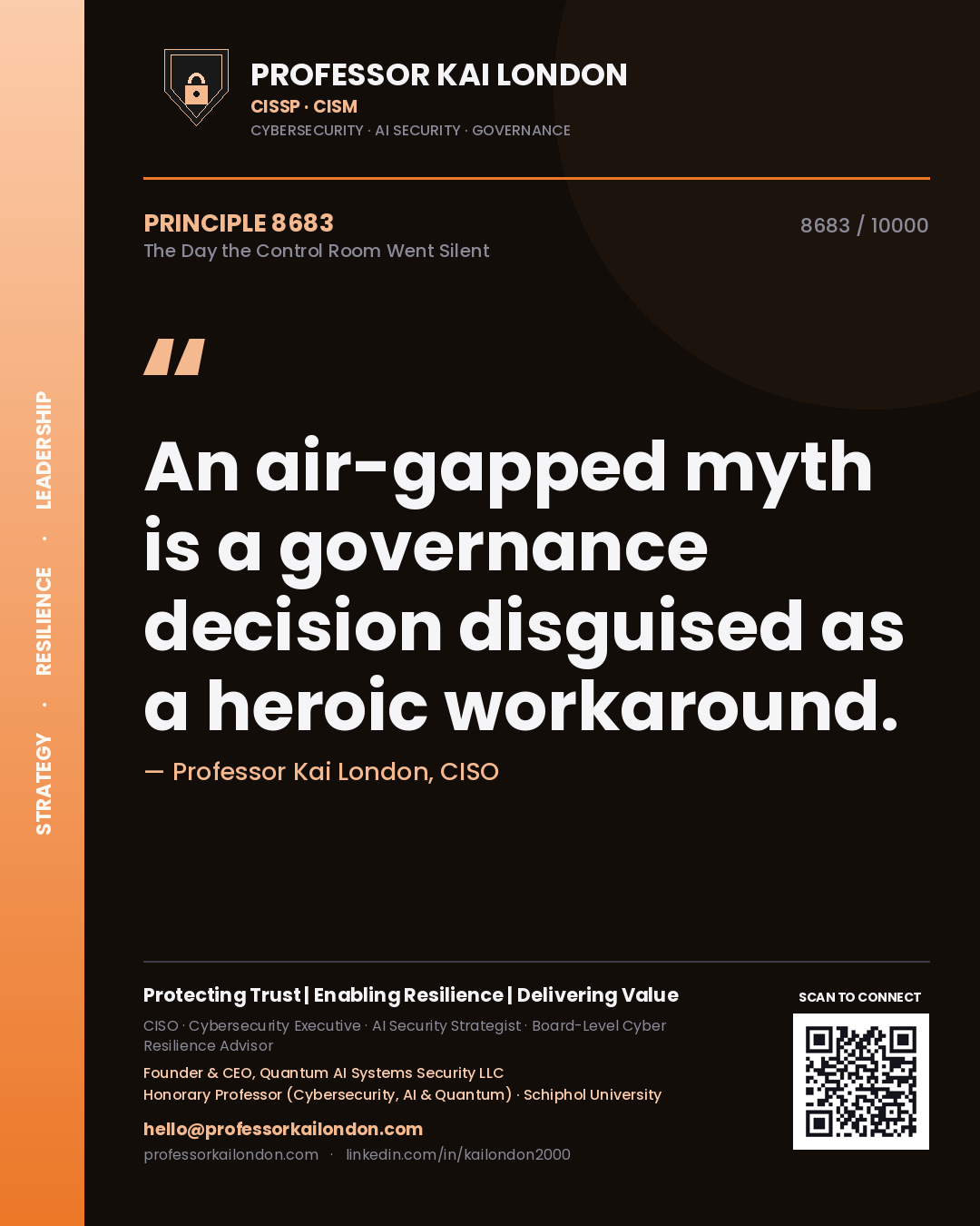 Professor Kai London principle 8683: An air-gapped myth is a governance decision disguised as a heroic workaround.